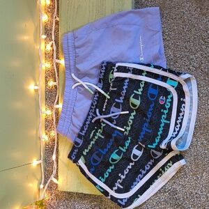 Kids Champion Shorts 5/6 Navy Lavender Mint White 2 Pair